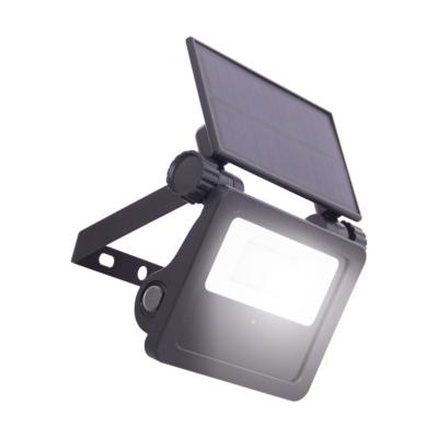 Projecteur mural solaire compact IP54, 850 lumens, détecteur de mouvement, Noir